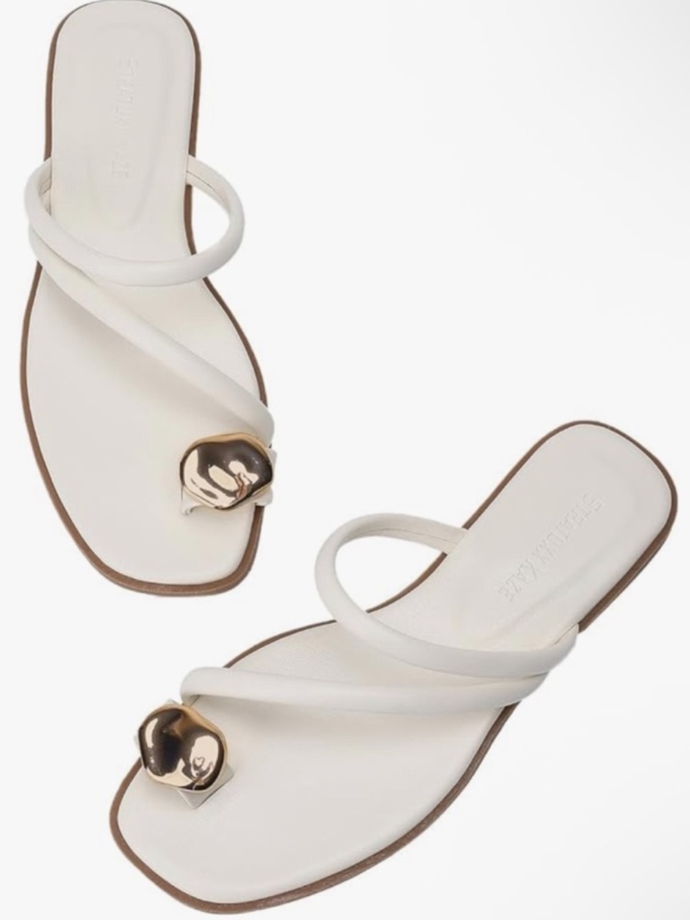 Cream Sandals with Gold Accent